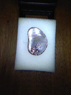 Statement Black Mother of Pearl Ring